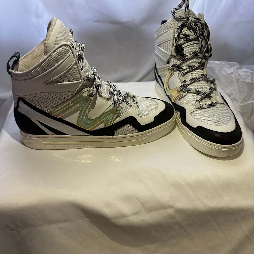 Marc by Marc Jacobs Ninja High Top Tech Sneakers Off White